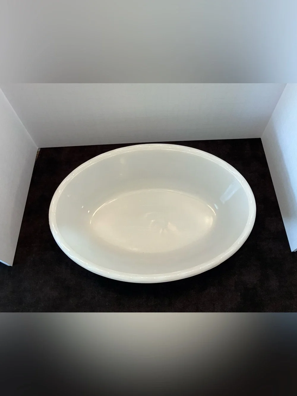 Vintage (1950’s60’s) EO Brody milk glass oval dish